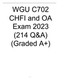  WGU C702 CHFI and OA Exam 2023- Questions and Answers