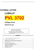  TUTORIAL LETTER LLBALLF PVL 3702 College of Law School of Law