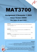 MAT3700 Assignment 2 Semester 1 2023 (256896)