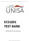 ECS1601 TEST BANK   Macroeconomics (University of South Africa)