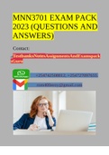 MNN3701 EXAM PACK 2023 (QUESTIONS AND ANSWERS)