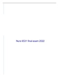 Nurs 6531 final exam 2022