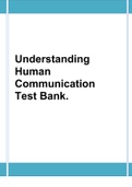 Understanding Human Communication Test Bank.