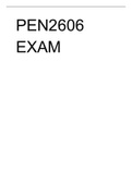 PEN2606 EXAM answers and references 