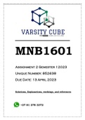MNB1601 Assignment 2 Semester 1 2023  (852638)