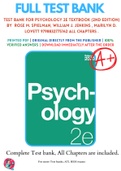Test Bank For Psychology 2e (2nd Edition) By  Rose M. Spielman, William J. Jenkins , Marilyn D. Lovett 9798832775142 ALL Chapters .