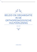 Samenvatting beleid en organisatie in de orthopedagogische hulpverlening