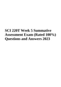 SCI 220T Week 5 Summative Assessment Exam (Rated 100%) Questions and Answers 2023