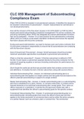 CLC 059 Management of Subcontracting Compliance Exam 