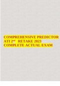 COMPREHENSIVE PREDICTOR ATI 2nd RETAKE 2023 COMPLETE ACTUAL EXAM