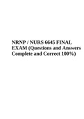 NURS 6645 FINAL EXAM (Questions and Answers Complete and Correct 100%) 2023