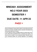 MNE2601 ASSIGNMENT NO.3 YEAR 2023 SEMESTER 1 SUGGESTED SOLUTIONS. (DUE DATE: 11 APRIL 2023)