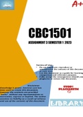 CBC1501 Assignment 4 (WRITTEN) Semester 1 2023 (820546)