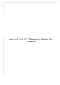 (answered) Week 2 ATI Pharmacology Capstone Post Assessment