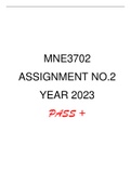 MNE3702 ASSIGNMENT NO.2 YEAR 2023 semester 1SUGGESTED SOLUTIONS (due date: 21 April 2023)