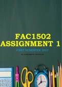 FAC1502 Assignment 1 Solutions First Semester 2023