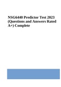 NSG 6440 Predictor Test 2023 - Questions and Answers Rated A+ |