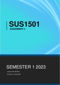 SUS1501 Assignment 5 (ANSWERS) Due Date 11 April 2023