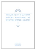 Themes in 19th-Century History:  Power and the Western World - HSY2601  ASSIGNMENT 03 SEMESTER 1  2023. Short questions with answers/elaborations.