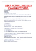 ASCP ACTUAL 2022/2023 EXAM QUESTIONS AND ANSWERS 2023 SOLUTION COMPLETE 100% VERIFIED GUIDE.