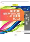 COMPLETE - Elaborated Test Bank for Nursing Interventions & Clinical Skills 7Ed.by Anne G. Perry , Patricia A. Potter & Wendy Ostendorf. ALL Chapters  1-32 Included and updated for 2023 