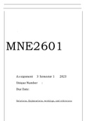 MNE2601 ASS 3 SEME 1 2023 Answers