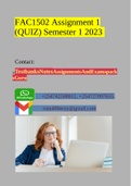 FAC1502 Assignment 1 (QUIZ) Semester 1 2023 