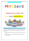 MNE2601 ASSIGNMENT 3 S1 2023