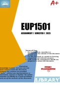 EUP1501 ASSIGNMENT 1 SEMESTER 1 2023