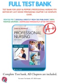 Test Bank For Leddy & Pepper’s Professional Nursing 9th Edition By Lucy Hood 9781496351364 Chapter 1-22 Complete Guide .