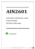 AIN 2601 ASSIGNMENT 3 SEMESTER 1 2023