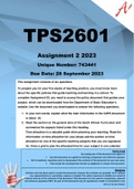 TPS2601 Assignment 2 2023 (743441)