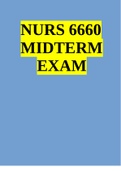 NURS 6660 Midterm Exam Questions With Answers