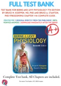 Test Bank For Berne and Levy Physiology 7th Edition By Bruce M. Koeppen, MD, PhD and Bruce A. Stanton, PhD 9780323393942 Chapter 1-44 Complete Guide .