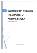 2022/ 2023 Hesi Pediatrics (HESI PEDS) Exam V1 & V2 Package Deal 