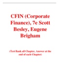 CFIN (Corporate Finance), 7e Scott Besley, Eugene Brigham (Solution Manual with Test bank)	