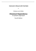 Chemical Dependency A Systems Approach 4e Aaron McNeece  Diana DiNitto (Instructor Manual with Test Bank)