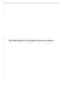 NSG 6440 Predictor Test Questions & Answers Graded A+