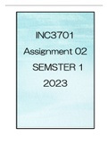 INC3701 Assignment 02 - SEMESTER 1 2023 