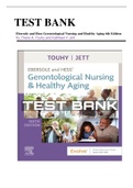 Test Bank for Ebersole and Hess Gerontological Nursing and Healthy Aging 6th Edition by Touhy Chapter 1-28|Complete Guide A+