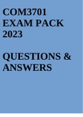 com3701 exam pack 2023