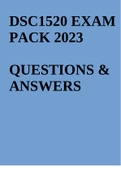 dsc1520 exam pack 2023