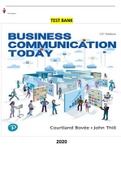 COMPLETE - Elaborated Test Bank for Business Communication Today,15Ed. by Courtland Bovee & John Thill. ALL Chapters(1-19) Included|826 Pages|