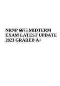 NRNP 6675 MIDTERM EXAM Questions and Answers LATEST UPDATE Rated A+ 2023 