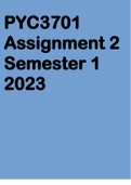 PYC3701 Assignment 2 Semester 1 2023 