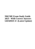 NRCME Exam Study Guide 2023 - With Correct Answers GRADED 100%