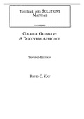College Geometry A Discovery Approach 2e David Kay (Test Bank with Solution Manual)