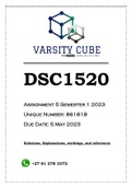 DSC1520 Assignment 5 Semester 1 2023 (861818)