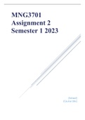 MNG3701 Assignment 2 Semester 1 2023