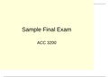 ACCT 3200 COST ACCOUNTING - Baruch College, CUNY. Sample Final Exam